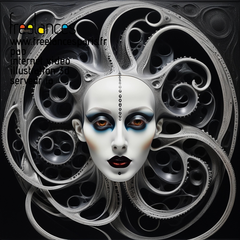 Pao mise en page internet vidéo illustration 3d serveur IA générative AI freelance paris studio de création magazines uft6que0